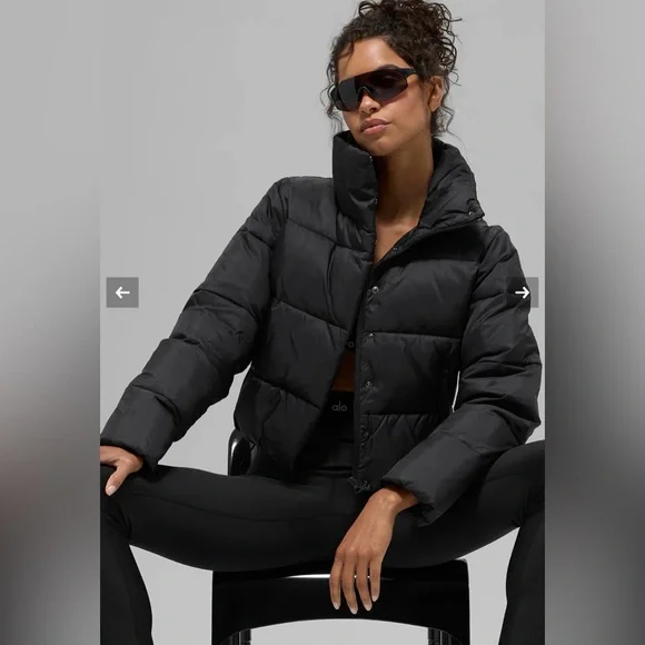 Alo Gold Rush Puffer in Black - Picture 4 of 11